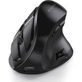 Triline Bluetooth+2.4g Kablosuz Dikey Ergonomik Şarj Edilebilir Sessiz Mouse - Siyah
