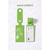 Trink Çanta Valiz Etiketi ve Bavul Etiketi 1 Adet Tek Ebat YEŞİL - Yeşil