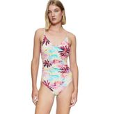 Triumph Summer Fleur OP 01, One Piece Kadın Mayosu, Çok Renkli (Pembe - Koyu Kombinasyon), 42