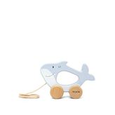 Trixie Mr. Shark Ahşap Çekçek Oyuncak - Mavi