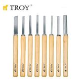 Troy T25008 Ahşap 8 Parça Torna Bıçak Seti