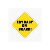 TSC Arabada Ağlayan Bebek Var Etiket Sticker 19CM Renkli, EYMSS127