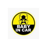 TSC Dikkat Arabada Bebek Var Sticker Oto Etiket 18cm MD2 Renkli, EYMSS307