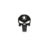TSC Z677 Skoda Kuru Kafa Punisher Araba Sticker