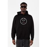 Tshirthane 3 Body Problem Logo Siyah Erkek 3İp Kapüşonlu Sweatshirt