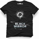 Tshirthane Black Mirror Cover Siyah Erkek Tshirt