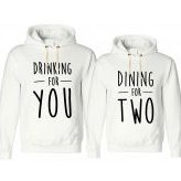 Tshirthane Drinking For You Dining For Two 2'li Sevgili Sweatshirt