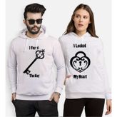Tshirthane Heart Key 2'li Sevgili Sweatshirt
