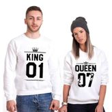 Tshirthane King 01 Queen Sevgili Kombinleri Sweatshirt Kombini