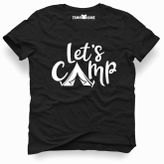 Tshirthane Lets Go Camping Siyah Erkek T-shirt