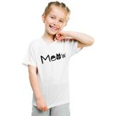 Tshirthane Meow Baskılı Çocuk Tshirt