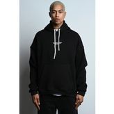 Tshirthane Oversize Kapşonlu Kanguru Cepli İçi Polarlı 3 İplik Erkek Sweatshirt