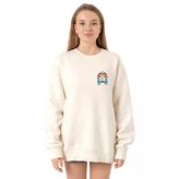 Tshirthane P18636S9399 Ekru Kadın Sweatshirt