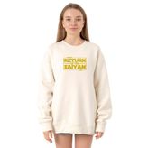 Tshirthane P18659S6700 Ekru Kadın Sweatshirt