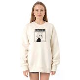 Tshirthane P21558S9276 Ekru Kadın Sweatshirt