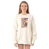 Tshirthane P22208S9993 Ekru Kadın Sweatshirt
