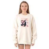 Tshirthane P22231S4597 Ekru Kadın Sweatshirt