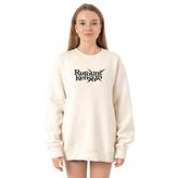 Tshirthane P22671S7682 Ekru Kadın Sweatshirt