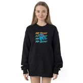 Tshirthane P22847S3812 Siyah Kadın Sweatshirt