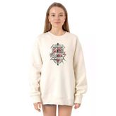 Tshirthane P23674S5675 Ekru Kadın Sweatshirt