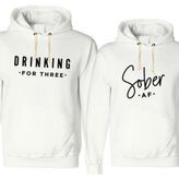 Tshirthane Sober Drinking 2'li Sevgili Sweatshirt