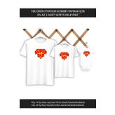 Tshirthane Super Dad Boy Baba Oğul, Beyaz, S