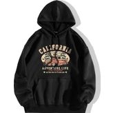 Tshirthane Unisex California Baskılı Kapüşonlu Sweatshirt