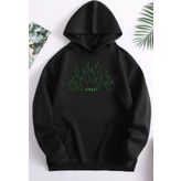 Tshirthane Unisex Green Angel Fire Sweatshirt