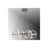 TT AYDINLATMA TT314-FSR TT Aydınlatma (Beyaz Işık) Büyük Sarmal Modeli Fransız Sarı Kaplama Led Avize Rosegold 155 x 85