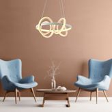 TT003-BY TT Aydınlatma Sarmal Modeli Mat Beyaz Led Avize