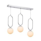 Tt016-3s Kr Tt Aydınlatma Krom Kaplama Beyaz Camlı 3 Lü Sıralı Avize