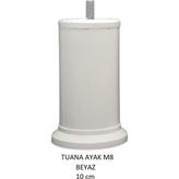 Tuana Ayak 10 cm Cıvatalı M8 Beyaz