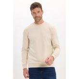 Tudors Erkek Standart Fit Normal Kesim Modal Kumaş Bisiklet Yaka Kemik Rengi Sweatshirt