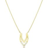 Tuğrul Altın T031847 Taşlı Altın Kolye
