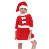 Tülü Akkoç Kız Çocuk Kırmızı Noel Yılbaşı Kostümü
