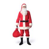 Tülü Akkoç Lüks Noel Baba Yılbası Yetişkin Kostüm 7 Parça Tak21Yk001