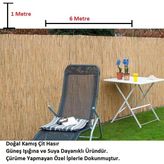 Tunalar Bambu Kamış Hasır 1 Metre x 6 Metre