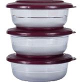 Tupperware Kristal Kase 3lü Mor Kapak