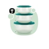 Tupperware Kristalin Saklama Ve Servis Kabı 3 Lü Set Yeşil