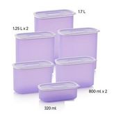 Tupperware Lila Oval Saklama Kabı Set 6li ESC