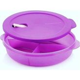 Tupperware Mikro Tabak 3 Bölmeli Mor Saklama Kabı