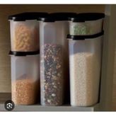 Tupperware Oval Set 5li Bakliyat Kuru Gıda Saklama