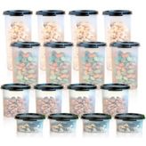 Tupperware Oval Yuvarlak Siyah 16 Lı Set Esc - 16 Adet