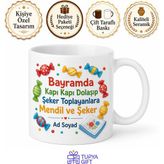 Tupya Gift Bayramda Kapı Kapı Dolaşıp Şeker Toplayanlara Mendil ve Şeker Kupa Hediye