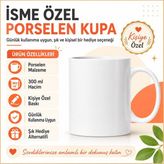 Tupya Gift Karaburun Nergis Çiçekleri Izmir Hatırası Kupa Bardak Hediye Porselen - Adet - Beyaz