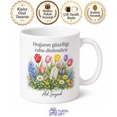 Tupya Gift Yalova Çiçek Bahçesi Temalı Kupa Bardak Hediye Özel Tasarım Porselen Mug