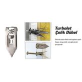 Turbolet Çelik Dübel 28 MM Kısa 100 Lü Paket
