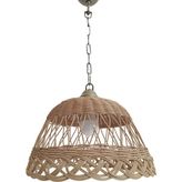 Turkish Belkıs Rattan Bambu Hasır Sarkıt Avize 35 cm - 1