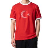 Türkiye Baskılı Çocuk Kırmızı Günlük Stil T-Shirt 26DU0004-KRM