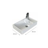 Turkuaz 50x30 cm Sharp Etajerli Lavabo